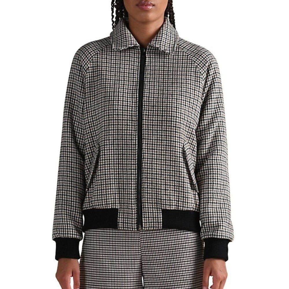 Lili Sidonio by Molly Bracken, Houndstooth‎ Bomber Jacket - Size Medium